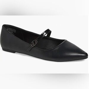 NEW IN BOX TAHARI black mary-jane flats patent leather strap pointed toe 10